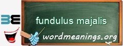 WordMeaning blackboard for fundulus majalis